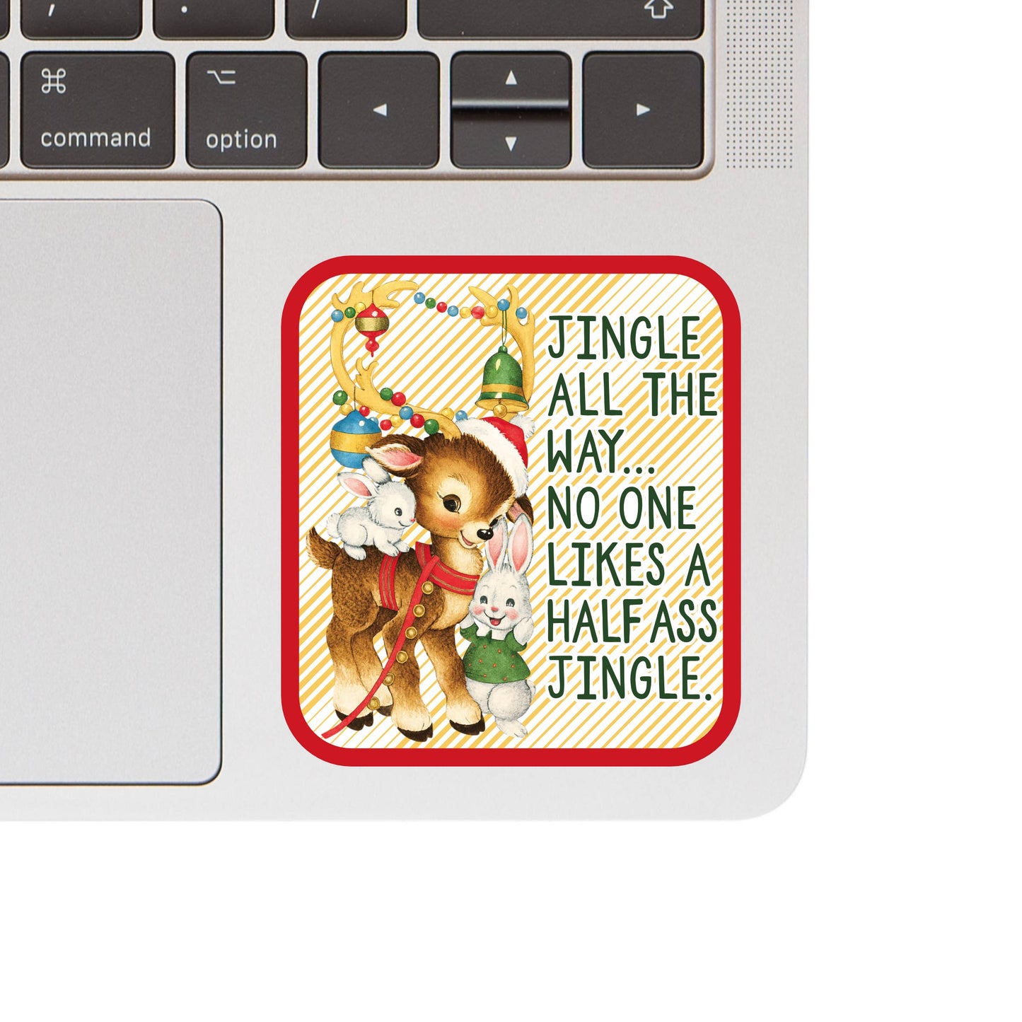 Holiday Christmas Reindeer Swear High Quality Vinyl Sticker