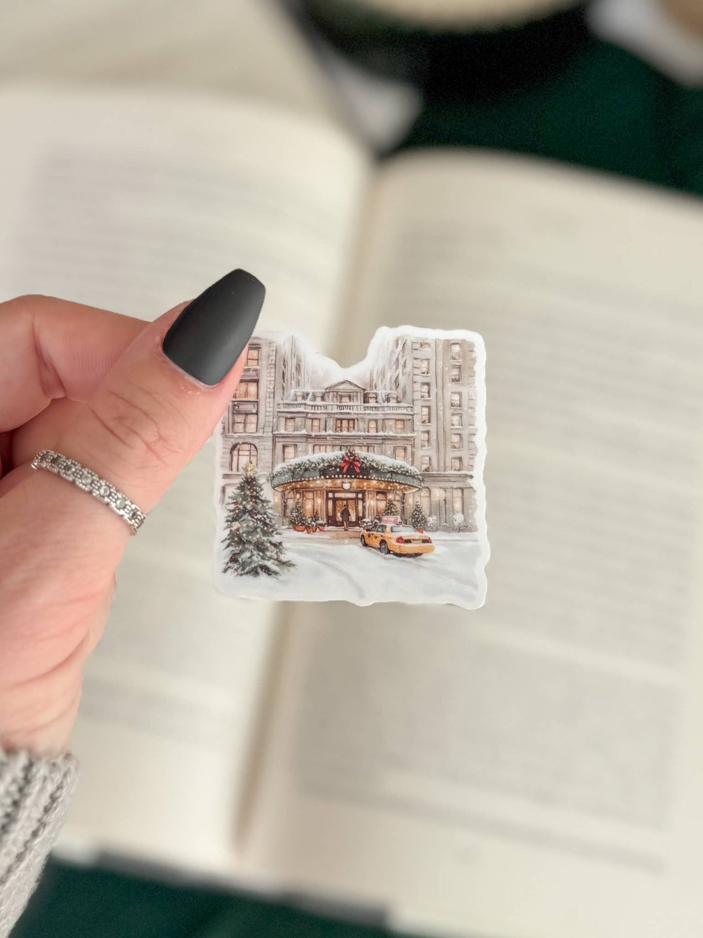 Traditional Christmas Stickers | Vintage Chrismas: Large 2" x 2" / Snowglobe