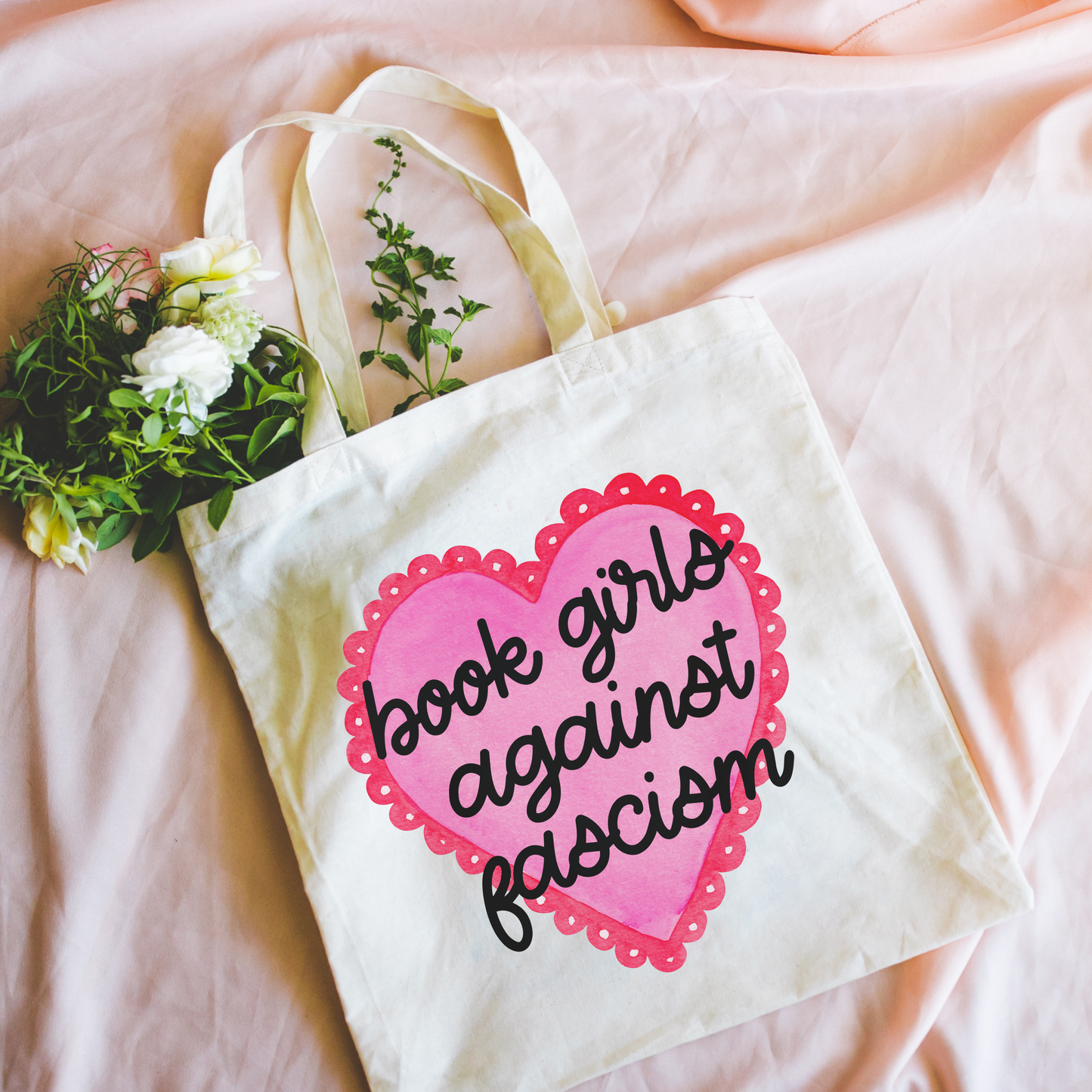 Book store Tote Bags | Reader Gift | Girls Against Fascism