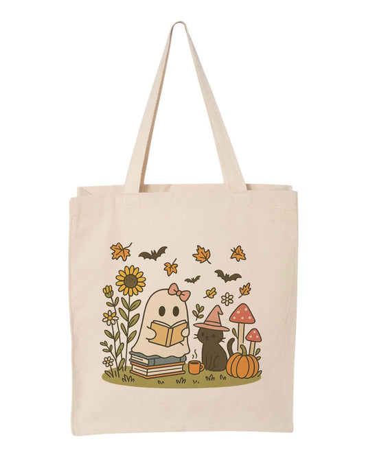 Reading Ghost Canvas Tote Bag