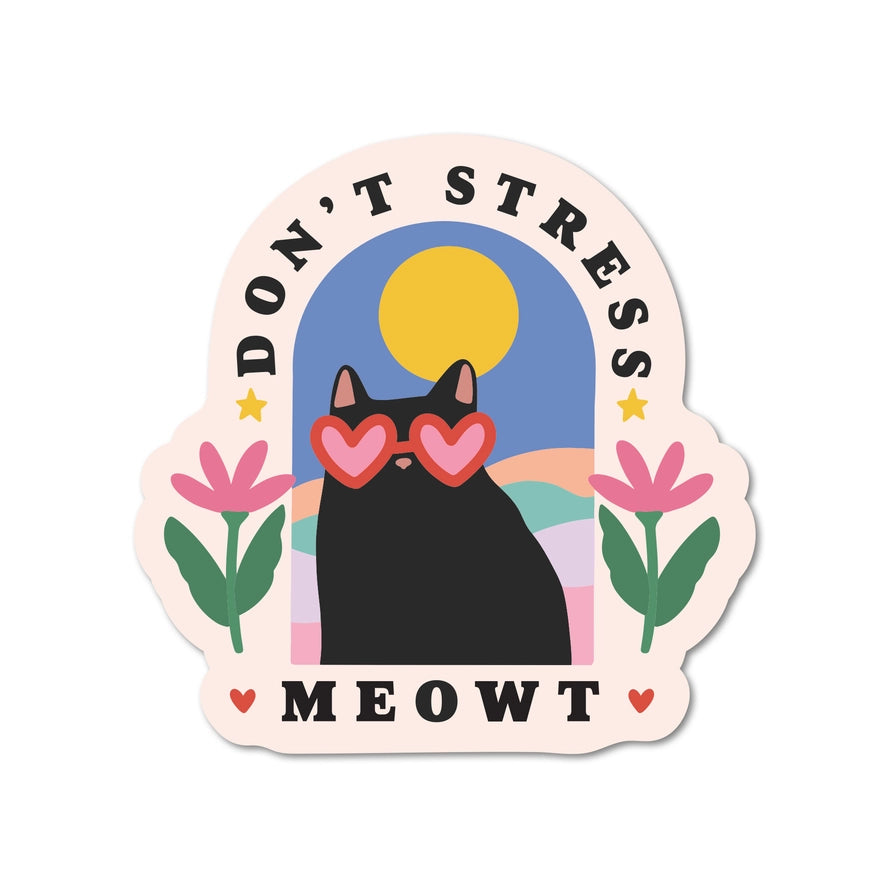 Don't Stress Meowt Cat Sticker