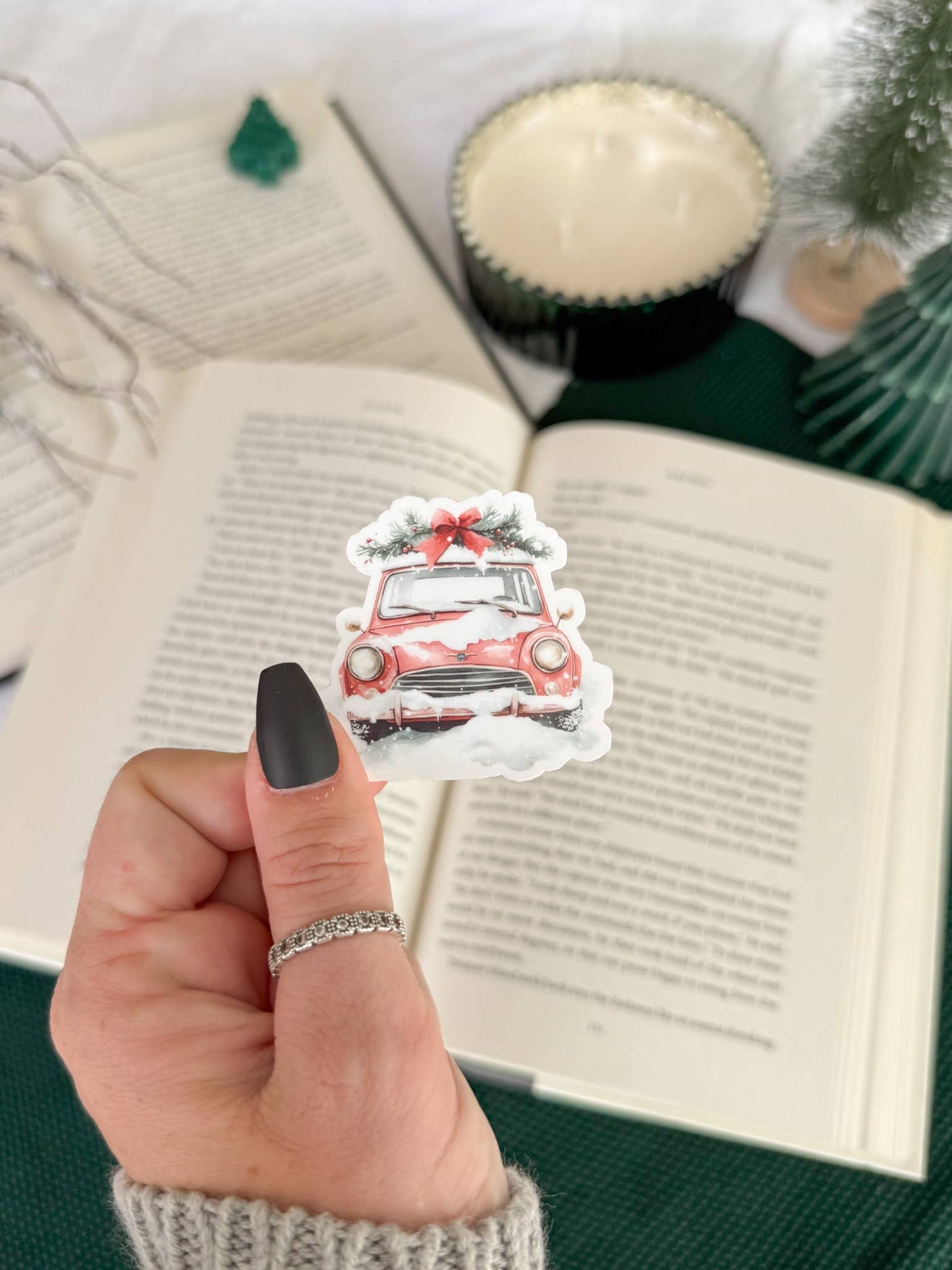 Traditional Christmas Stickers | Vintage Chrismas: Large 2" x 2" / Snowglobe