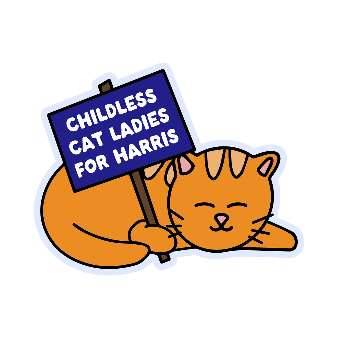 Childless Cat Ladies For Kamala Harris Sticker