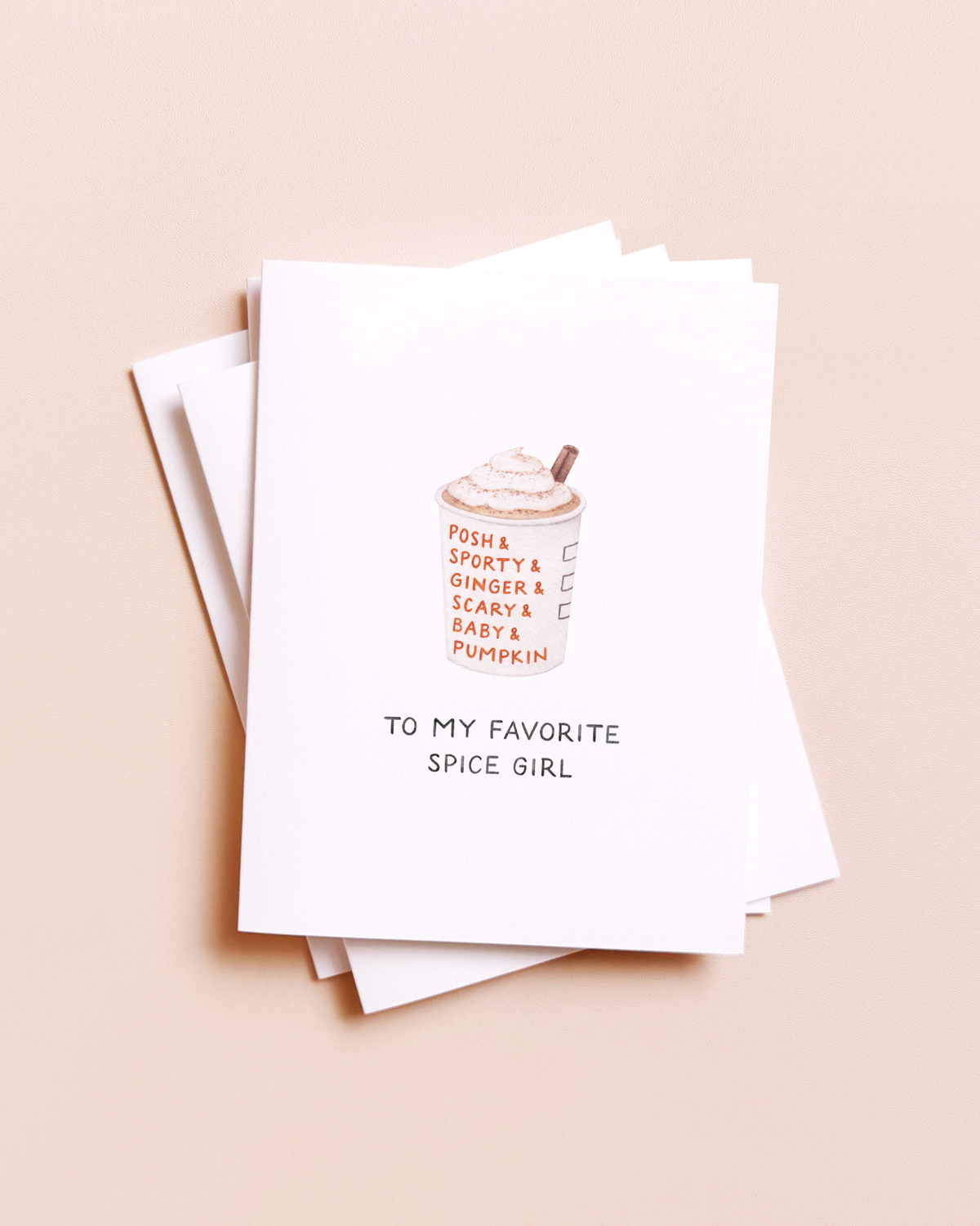 Pumpkin Spice Girls — Coffee Lovers Fall / Thanksgiving Card