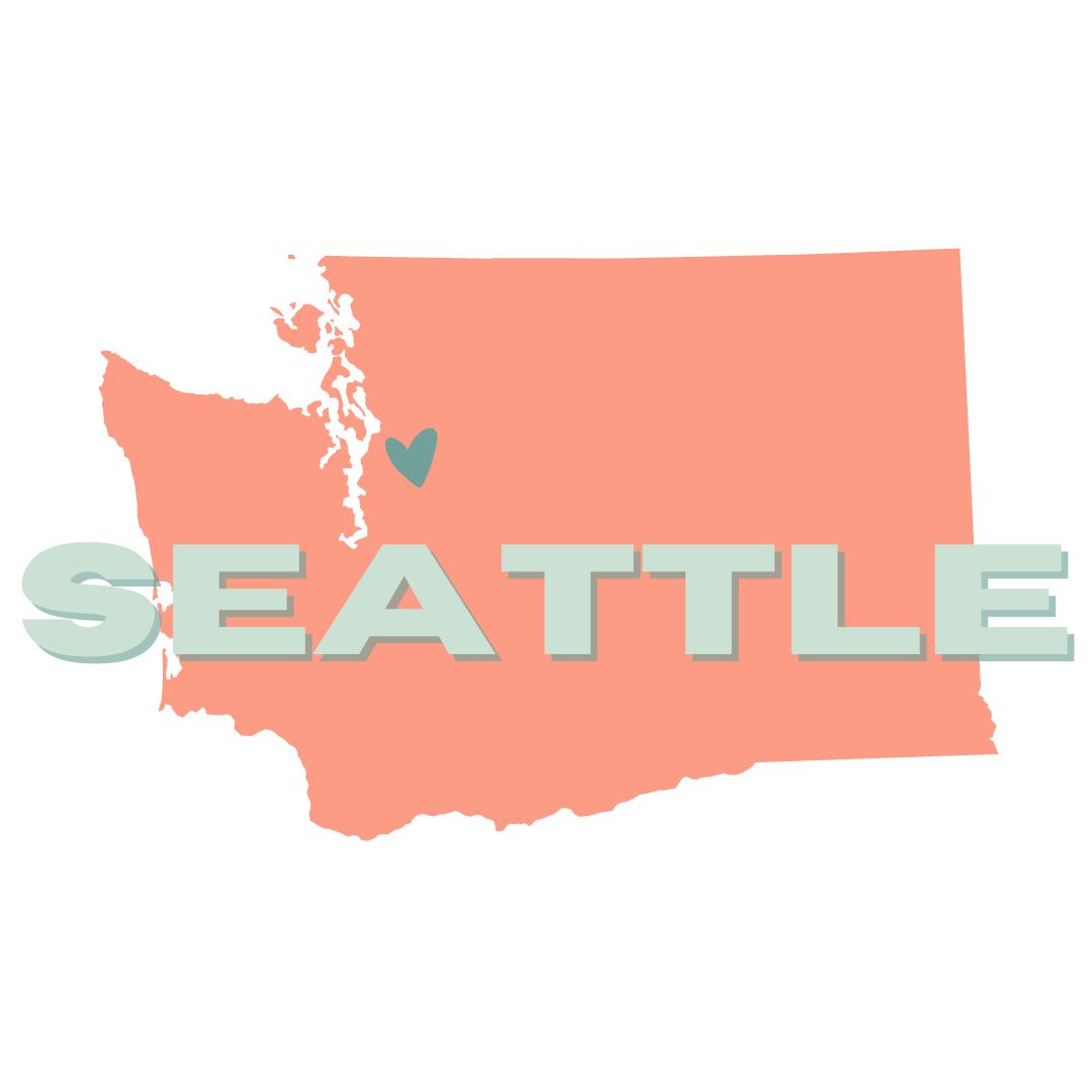 Seattle Love Vinyl Sticker - Mint