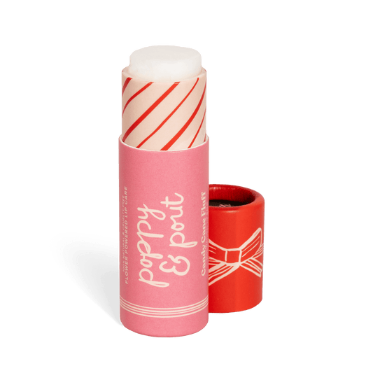 Poppy & Pout Limited Edition Holiday Candy Cane Fluff Lip Balm