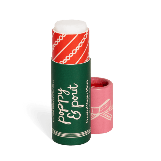 Poppy & Pout Limited Edition Holiday Frosted Sugar Plum Lip Balm