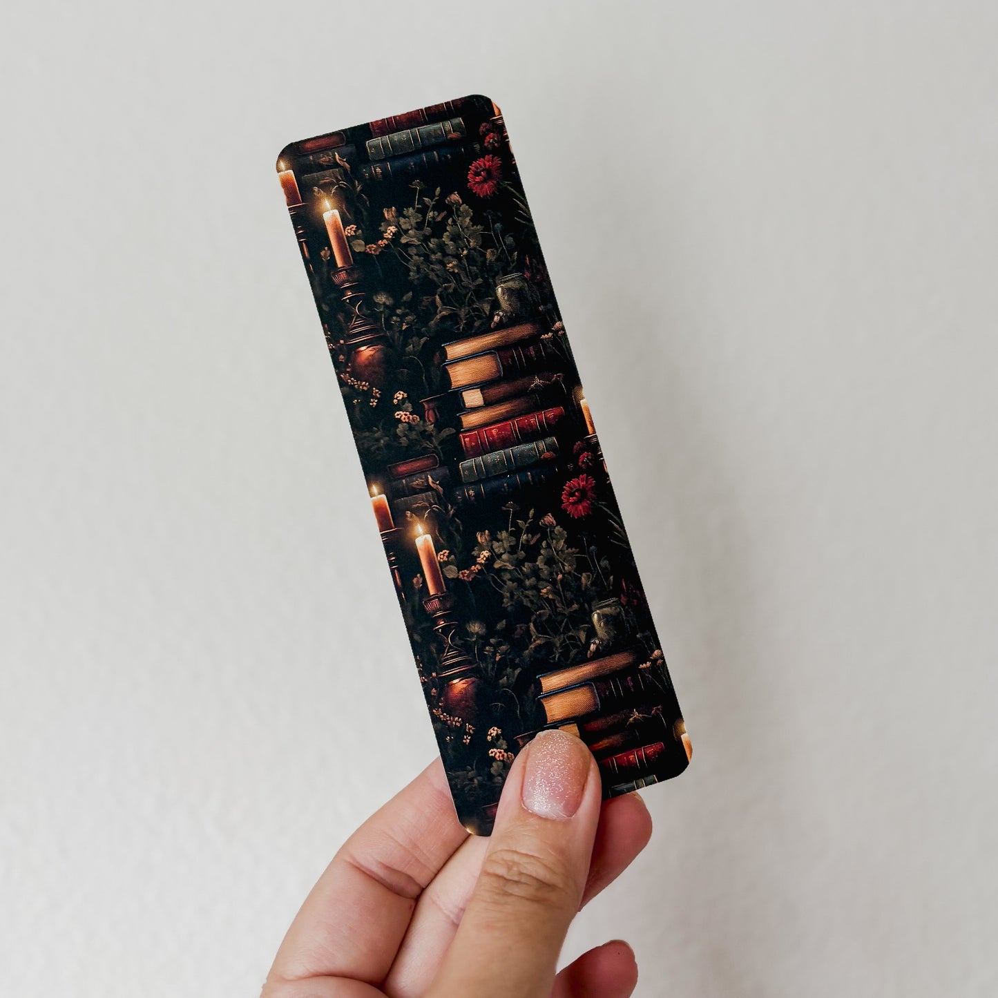 Dark Floral Bookmark Set, Dark Academia