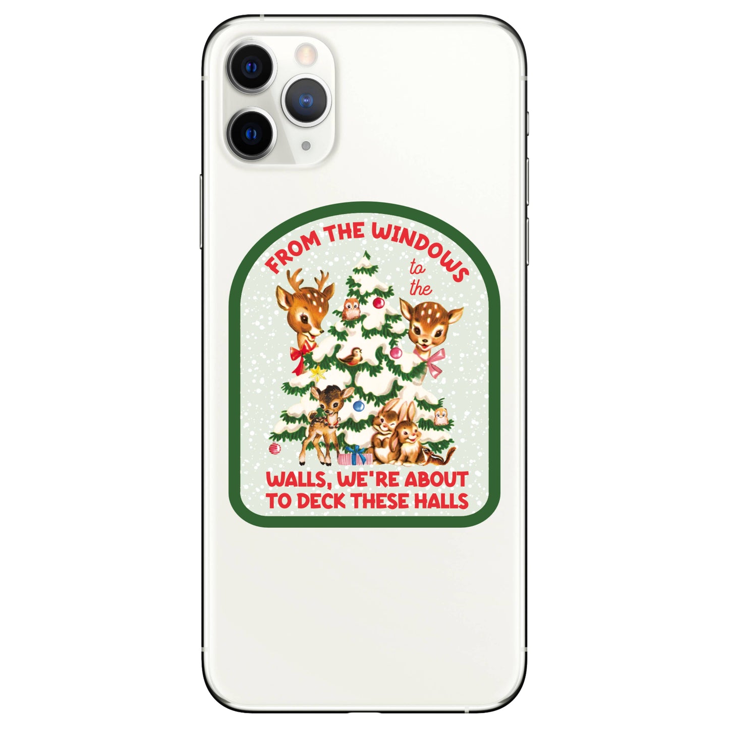 Holiday Christmas Funny Animal High Quality Vinyl Sticker