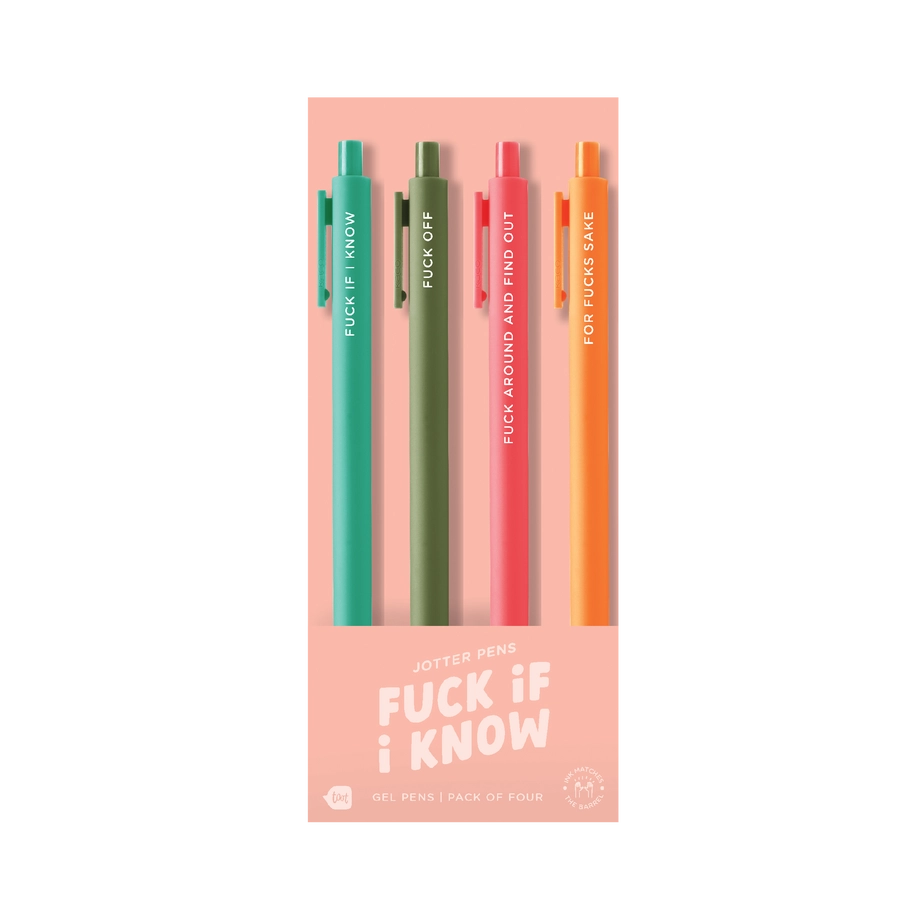 Fuck if I Know Jotter Set 4 Pack