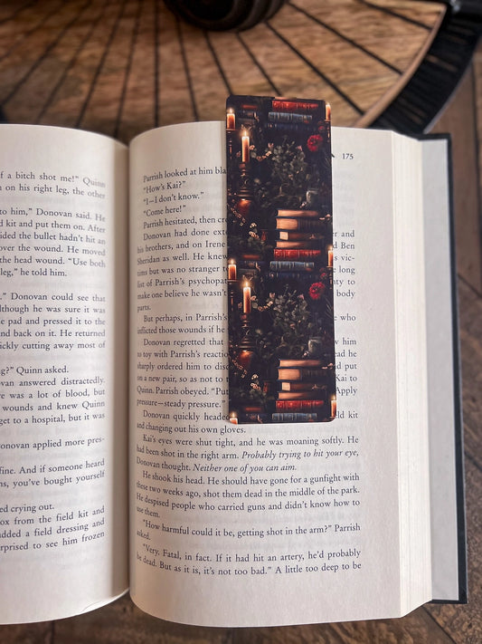 Dark Floral Bookmark Set, Dark Academia