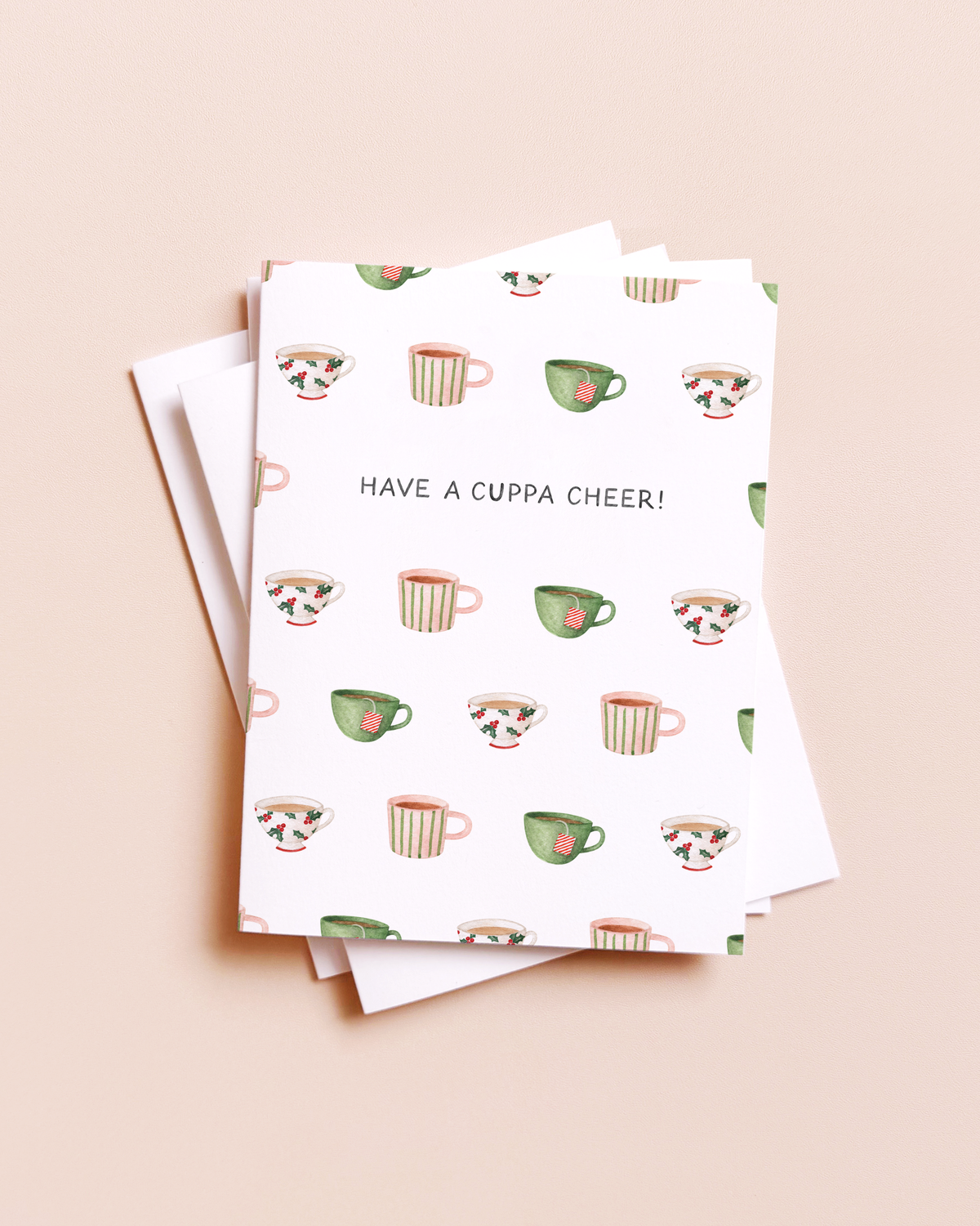 Cup Of Cheer — Festive Cozy Tea Lovers Christmas Card