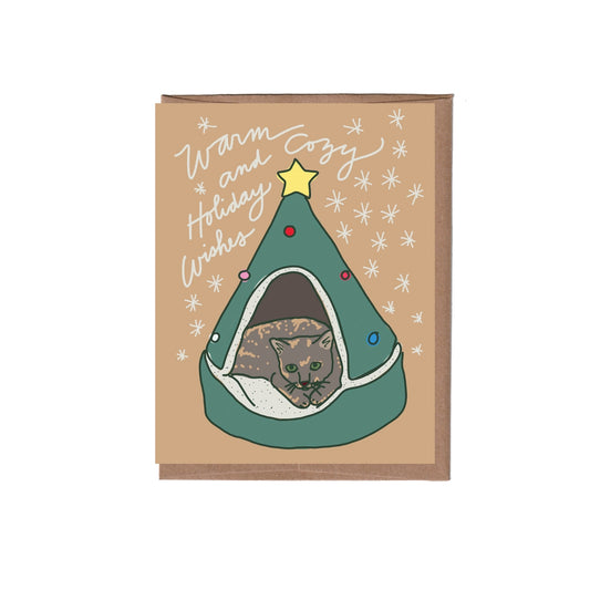 Cat Igloo Christmas Greeting Card