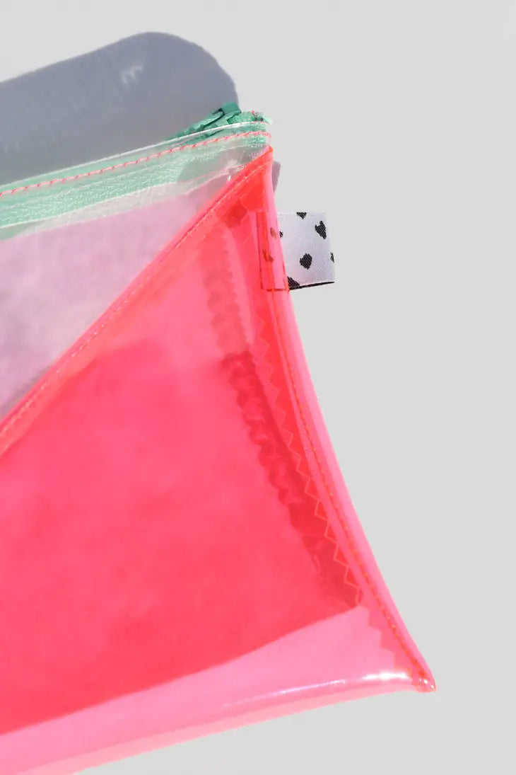 Pink & Clear Vinyl Pouch