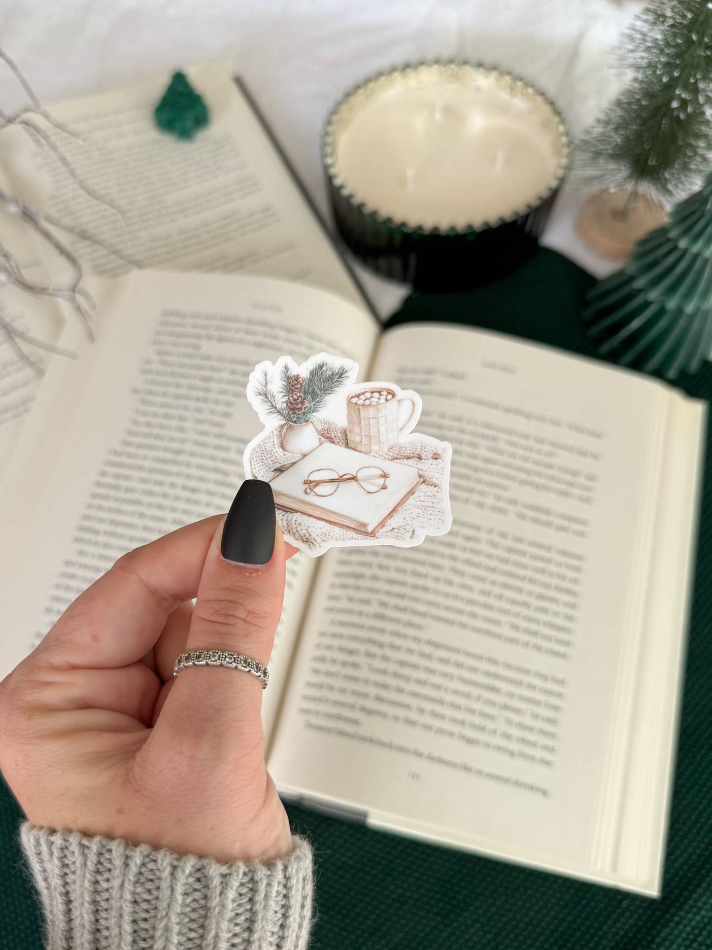 Traditional Christmas Stickers | Vintage Chrismas: Large 2" x 2" / Snowglobe