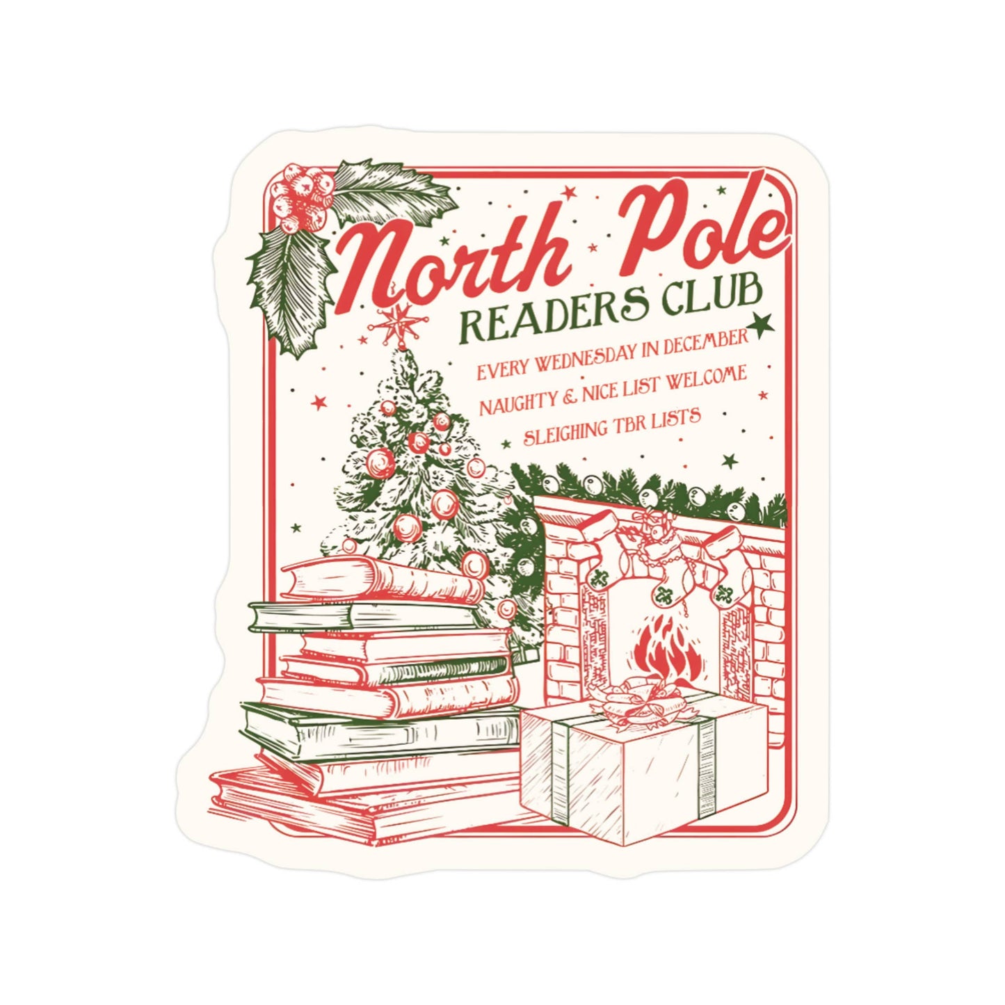 Christmas Stocking Stuffer Book High Quality Vinyl Sticker