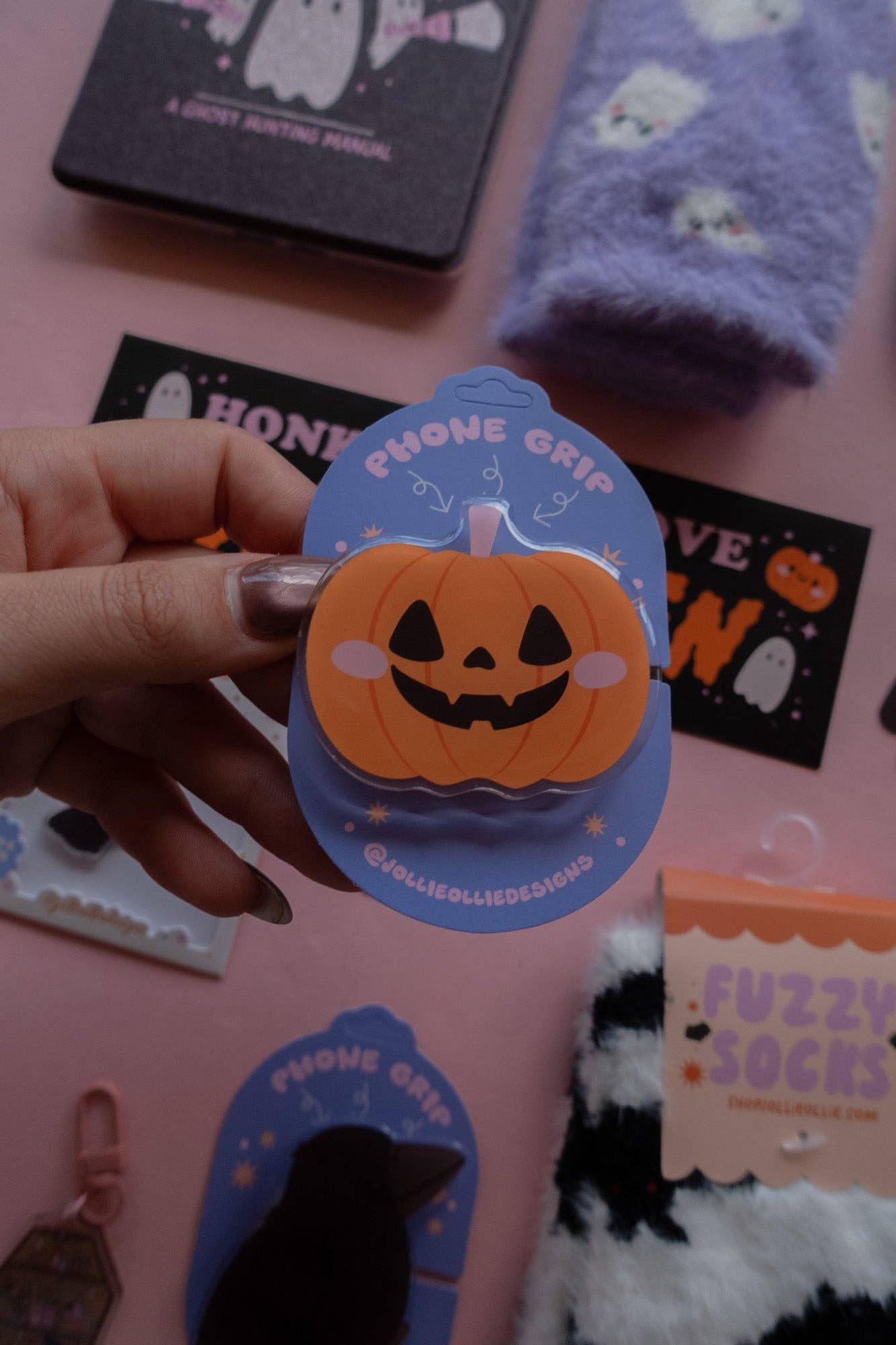 Jack-o-Lantern Phone & Kindle Grip