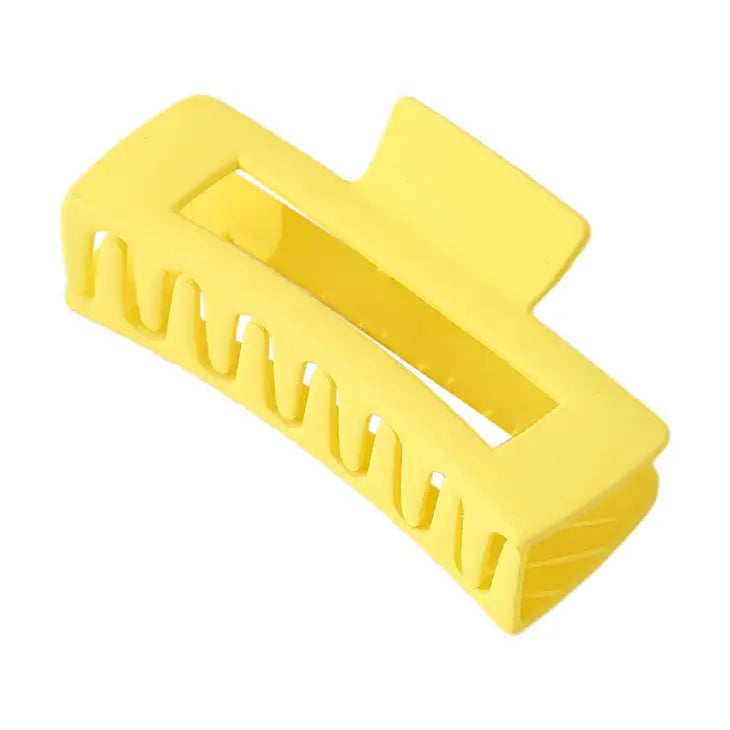 Vibrant Large Square Claw Clip - Yellow