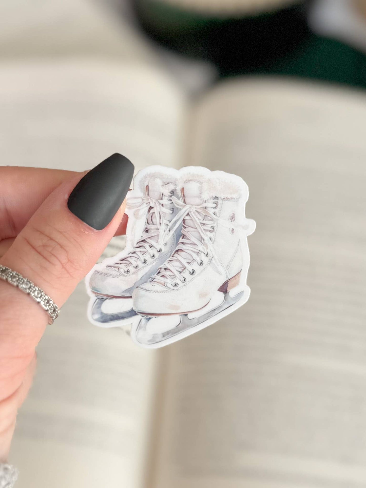 Traditional Christmas Stickers | Vintage Chrismas: Large 2" x 2" / Snowglobe