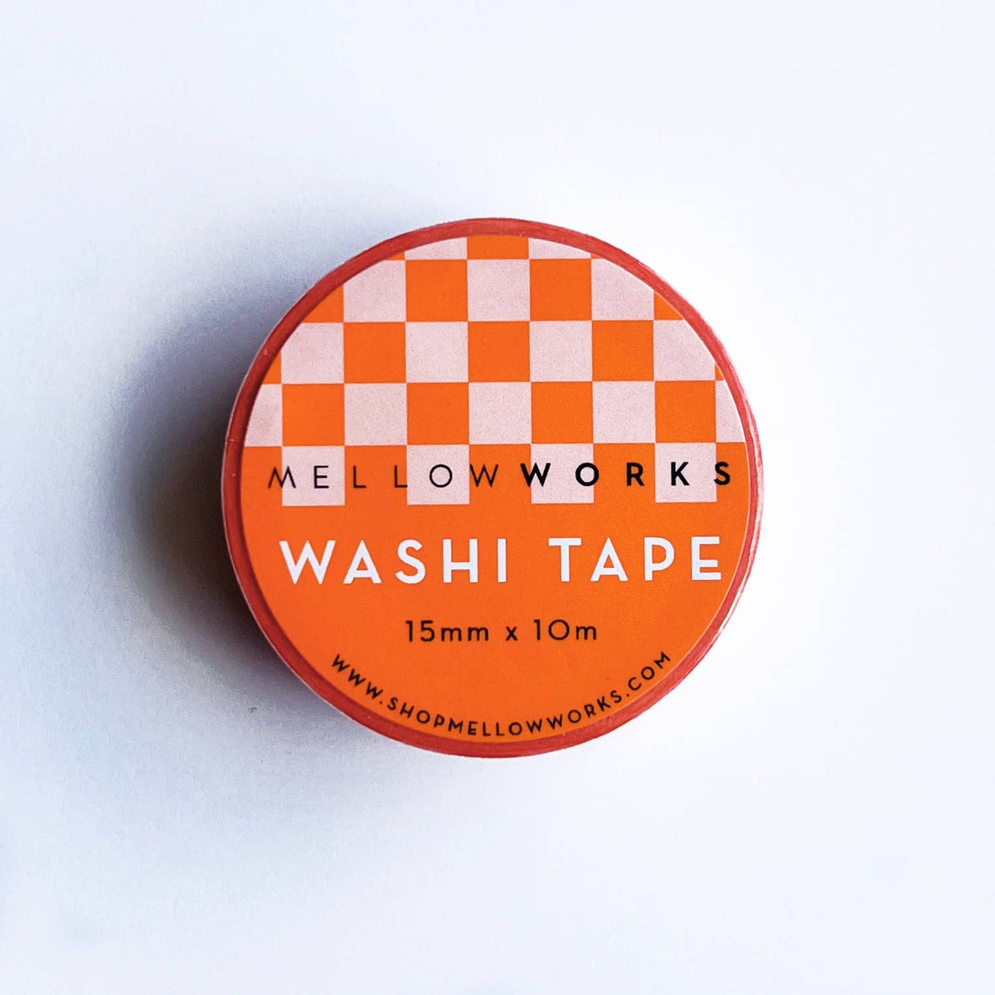 Coral Blush Checkerboard Washi Tape