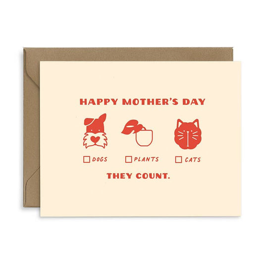 They Count Mother's Day Card