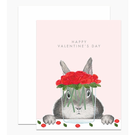 Bunny with Roses Card