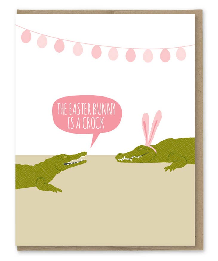 Easter Bunny Crock Card
