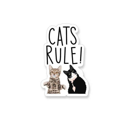 Cats Rule Vinyl Sticker