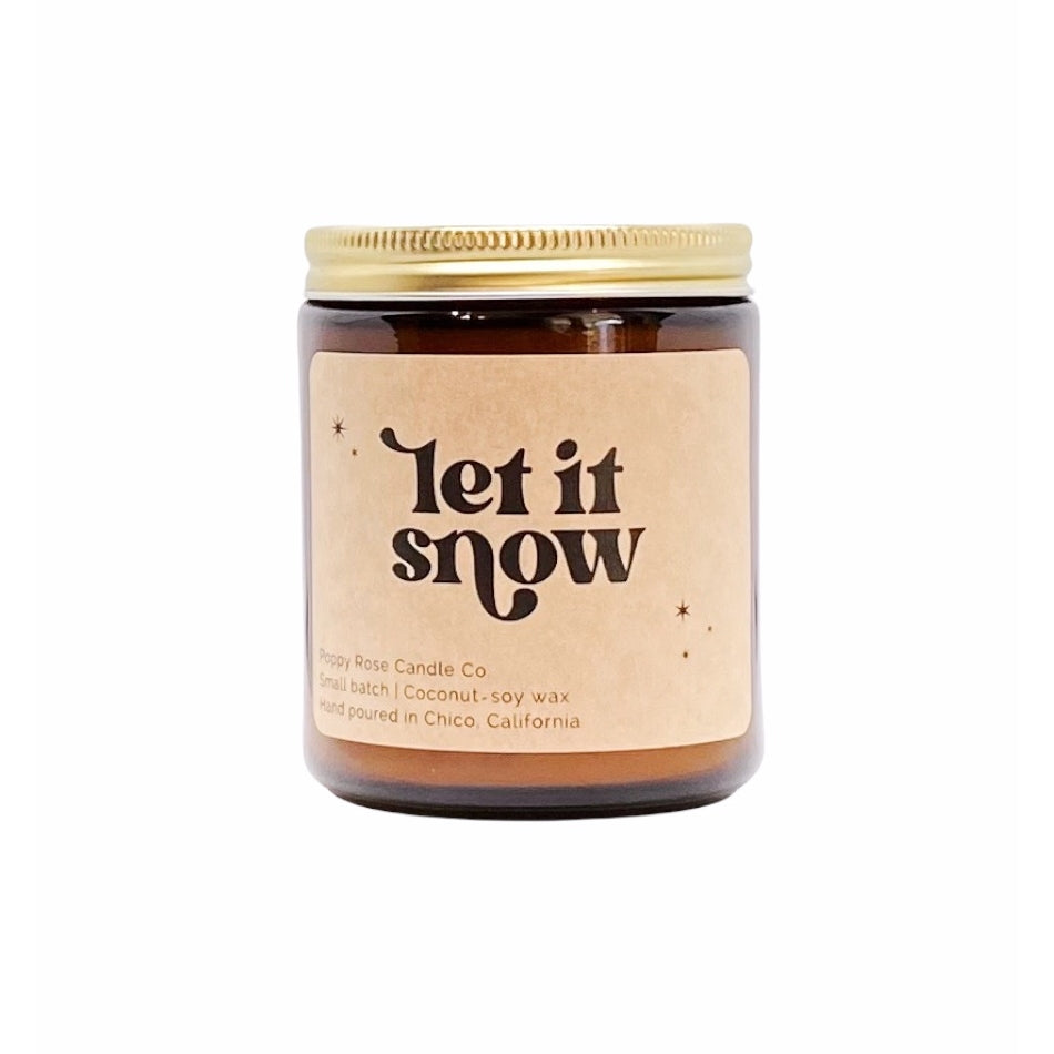 Let it Snow 8 oz Holiday Christmas Soy Candle