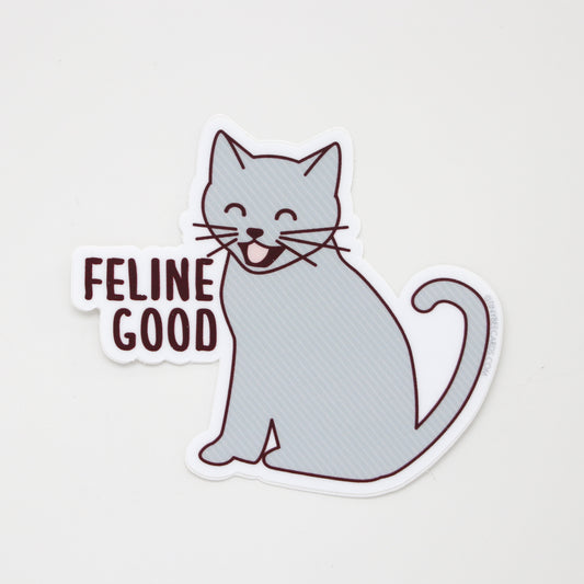 Feline Good Cat Vinyl Sticker