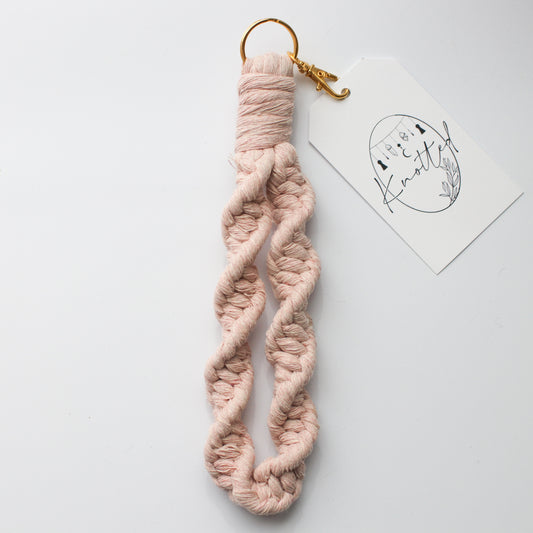 Spiral Wristlet Keychain - Blush