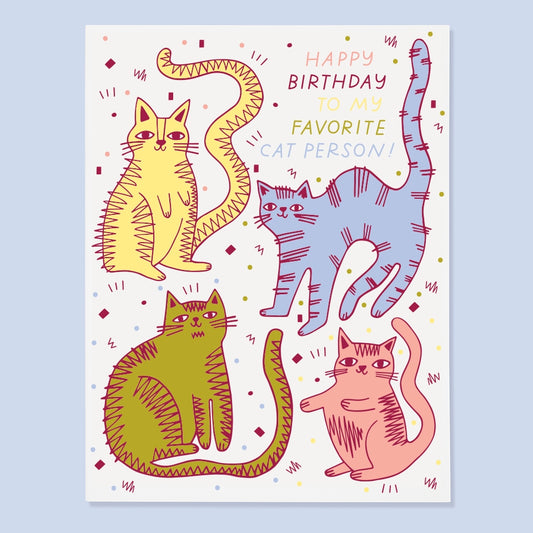 Cat Person Birthday Card