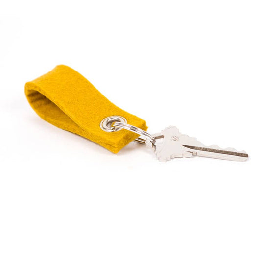 Key Loop Chain- Merino Wool Felt | Mustard Yellow