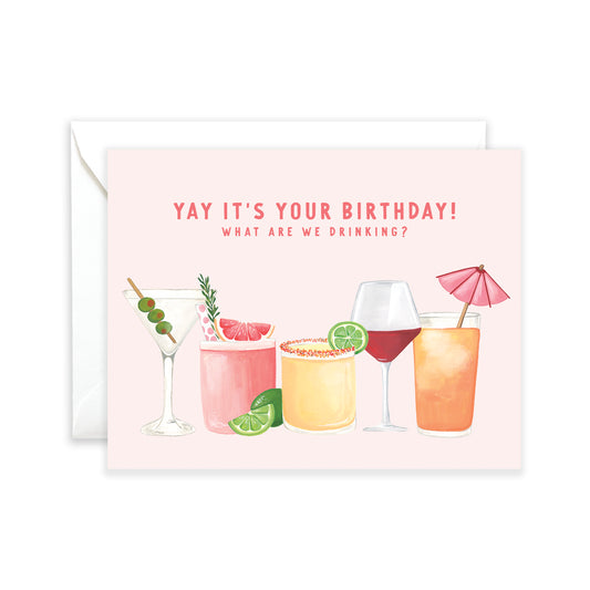 Birthday Cocktails Birthday Card