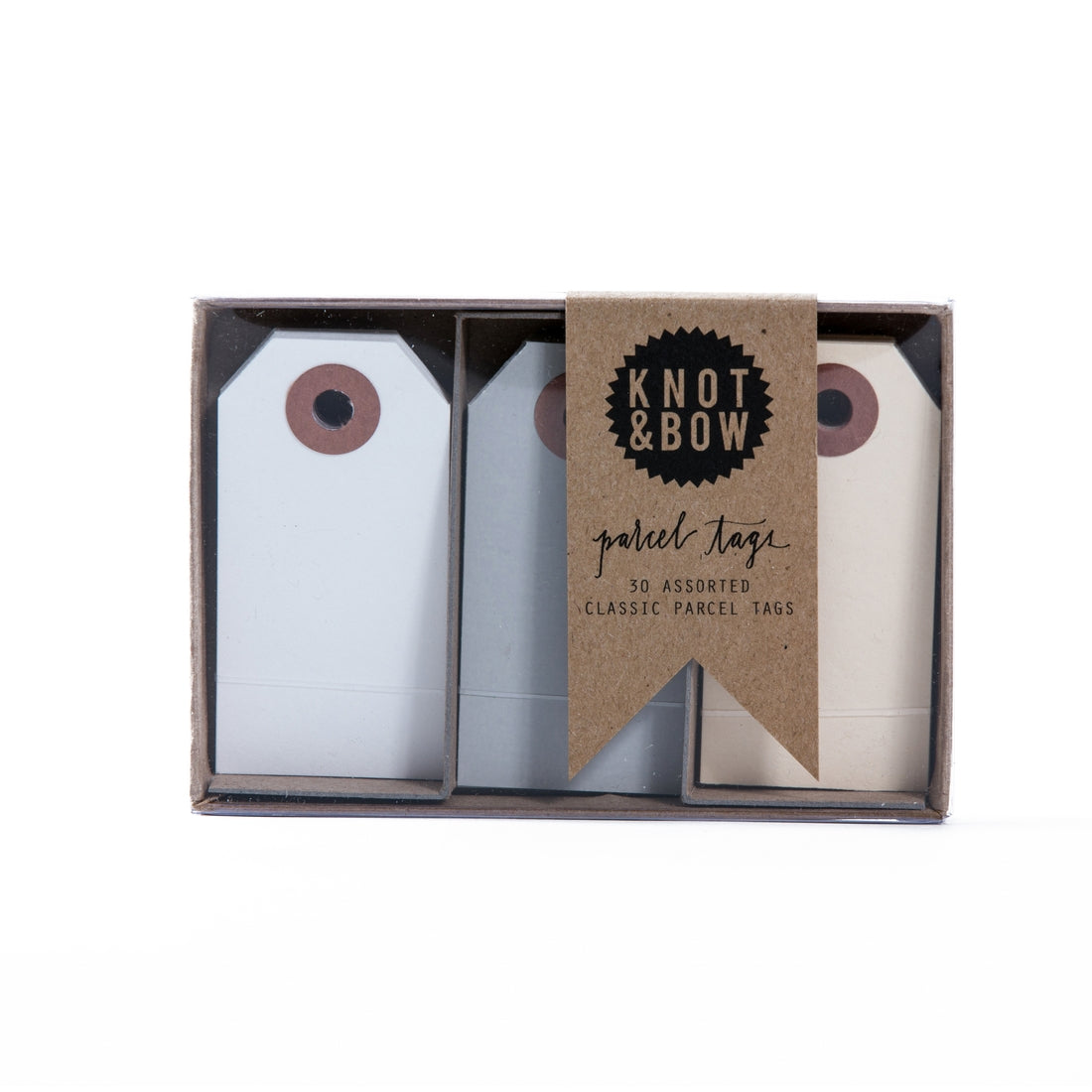 Neutral Parcel Tags Trio by Knot & Bow