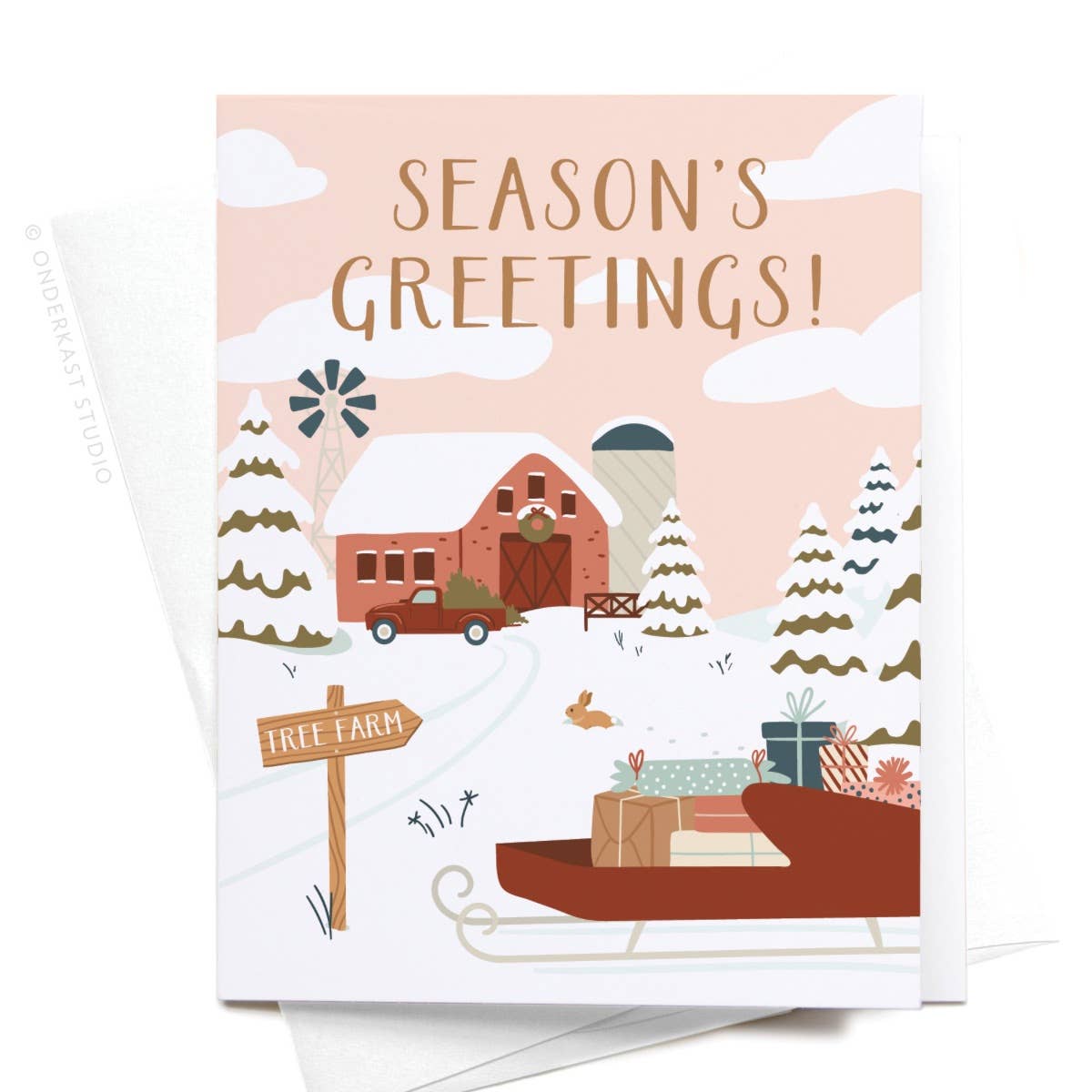 Season's Greetings! Tree Farm Greeting Card