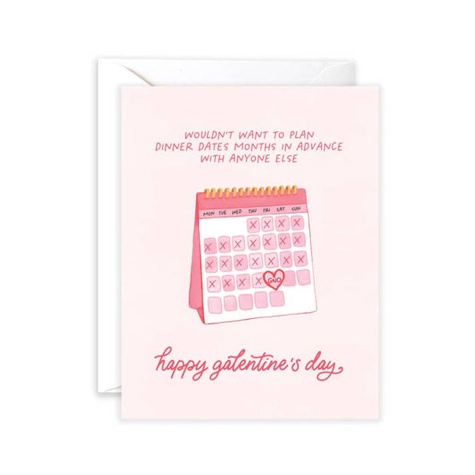 Galentine's Day Calendar Greeting Card