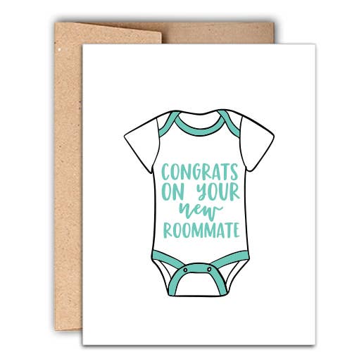 New Baby Roommate Letterpress Card