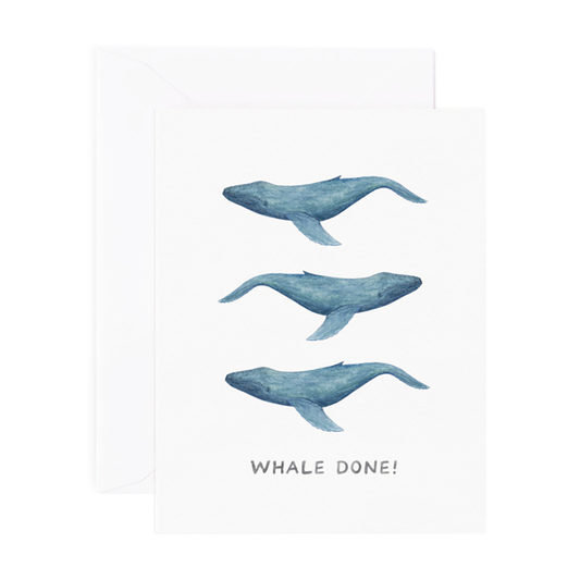 Whale Done Congrats Card