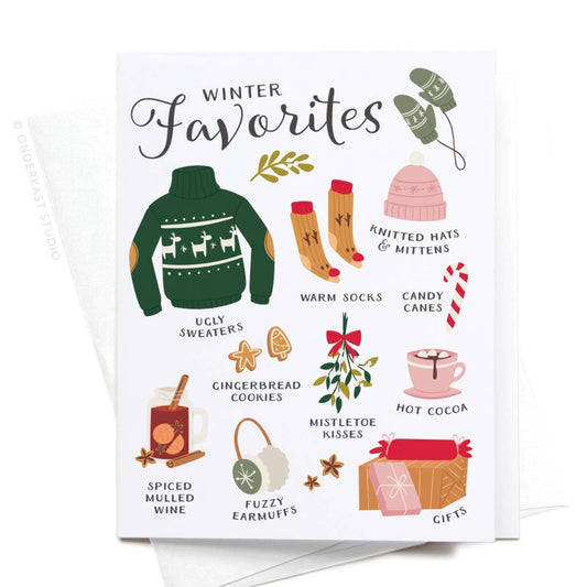 Winter Favorites Greeting Card