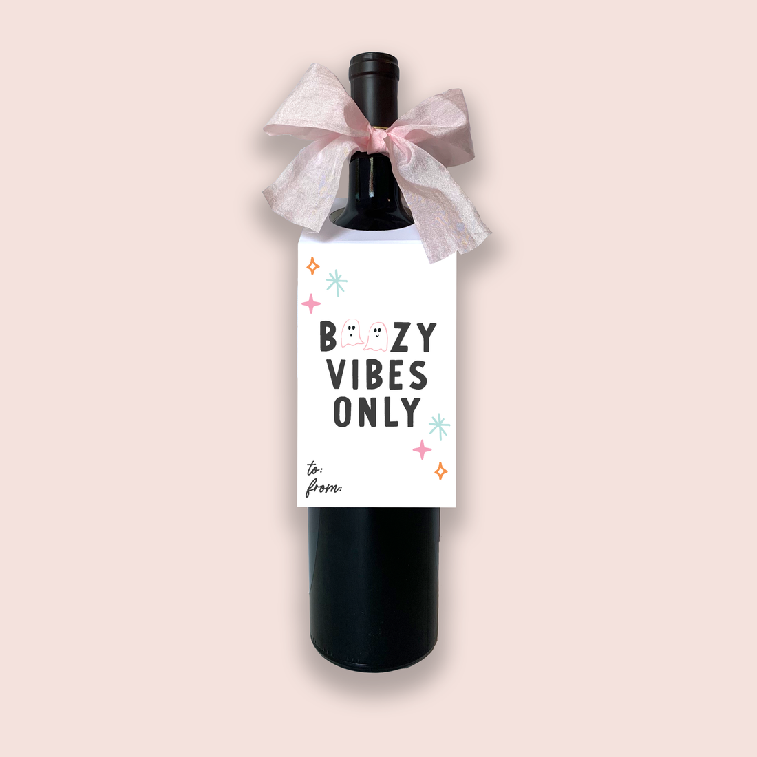 Boozy Vibes Wine Gift Tag Set
