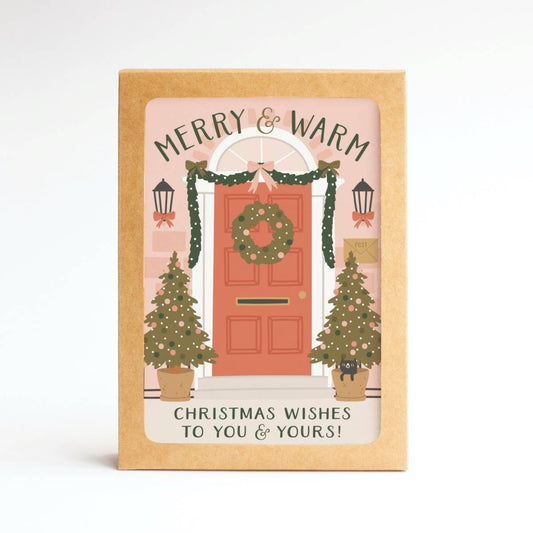 Boxed Set of 10 Merry & Warm Christmas Wishes Folded Notes