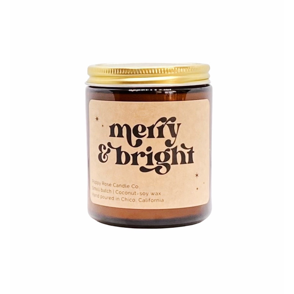 Merry & Bright 8 oz Holiday Christmas Soy Candle