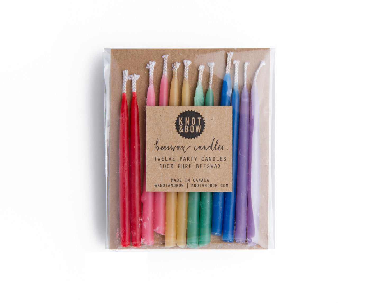 Rainbow Beeswax Party Candles