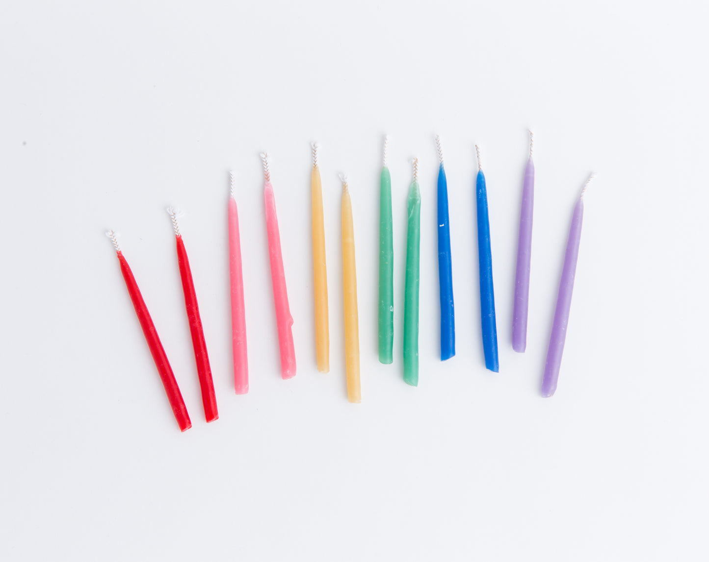 Rainbow Beeswax Party Candles