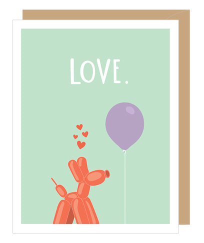 Two Balloons Love Card