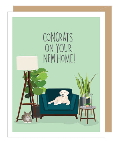 Mid-Century Modern New Home Greeting Card