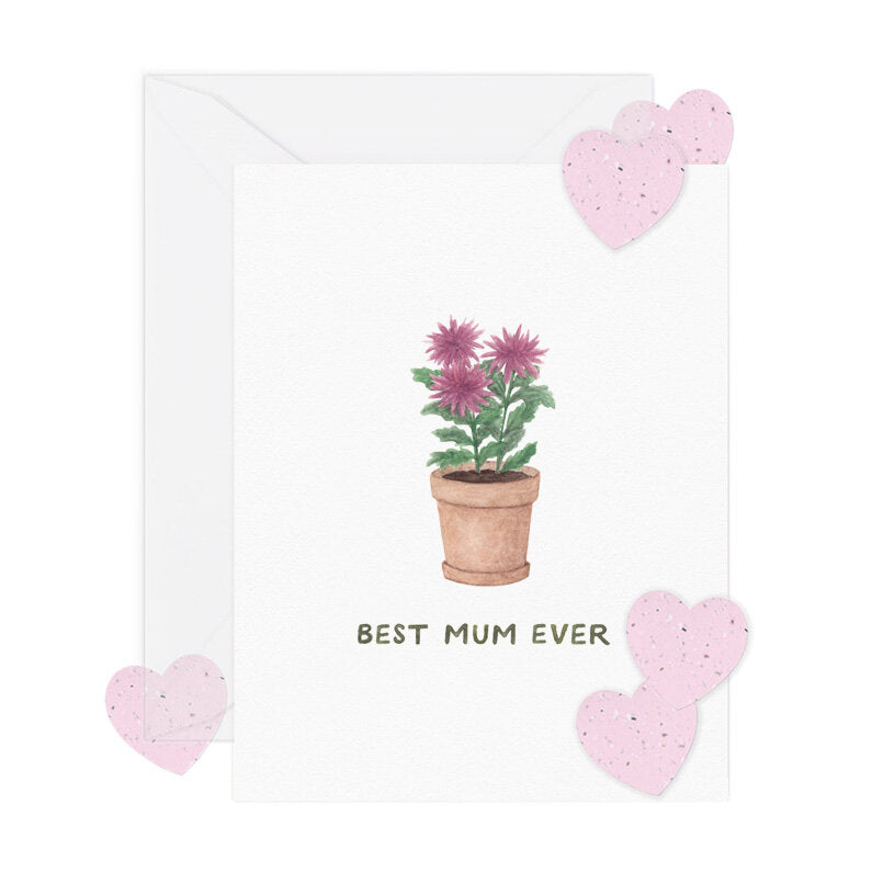 Best Mum Mother's Day Card w/ Seed Paper