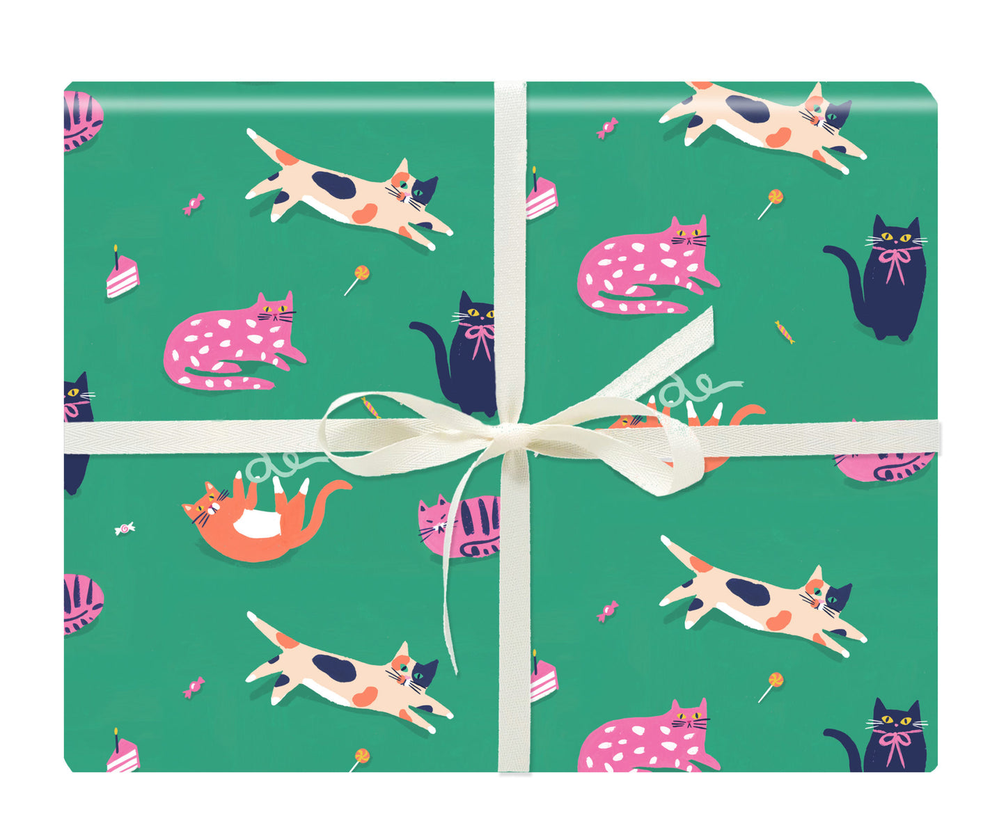 Candy Cats Gift Wrap (Set of 3 rolled sheets)