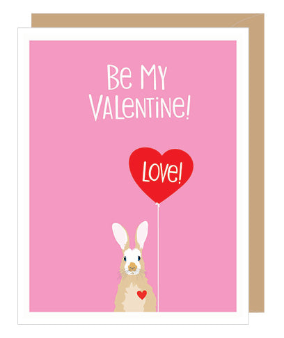 Valentine Bunny Greeted Valentine's Day Card